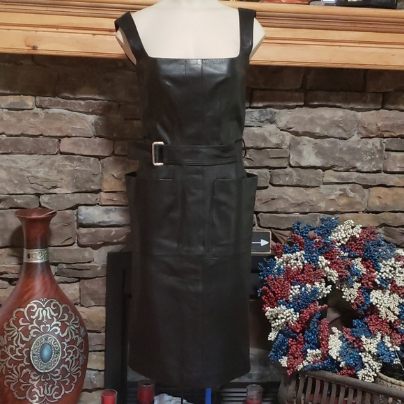Alexander McQueen Dresses & Skirts - ⚡SALE⚡ALEXANDER MCQUEEN LEATHER SILK DRESS SZ 38